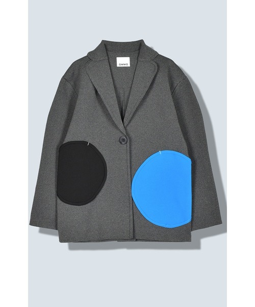 RANDOM CIRCLE DOCKING KNIT JK（テーラードジャケット）｜OMMO