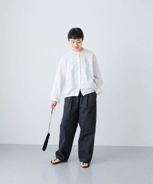 かぐれ（カグレ）の「クロスステッチドロストブラウス（Tシャツ