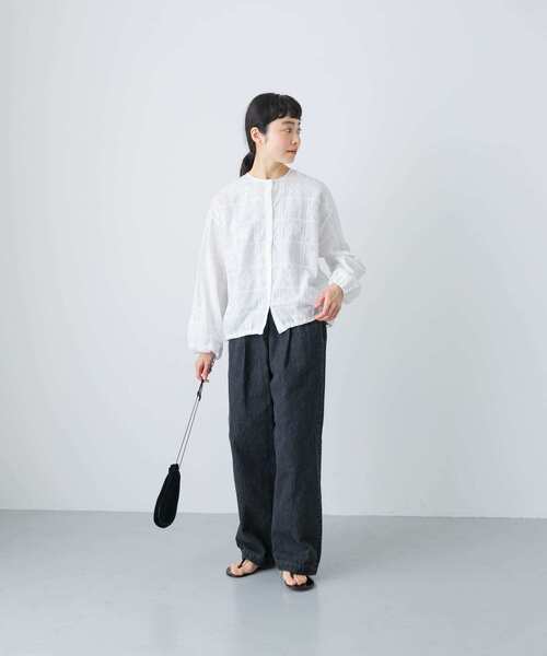 かぐれ　クロスステッチドロストブラウス　ネイビー　美品 かぐれ クロスステッチドロストブラウス ネイビー 美品 楽天市場