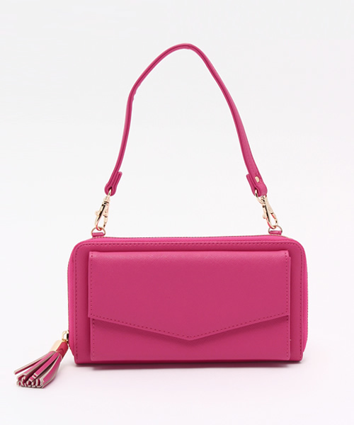 Discoat Parisien(ディスコートパリシアン)の「フラップポケットお財布ショルダー(ショルダーバッグ・レディース・ブラック/レッド/ガンメタ/マスタード/ピンク/ゴールド・フリ-)」の4枚目の写真