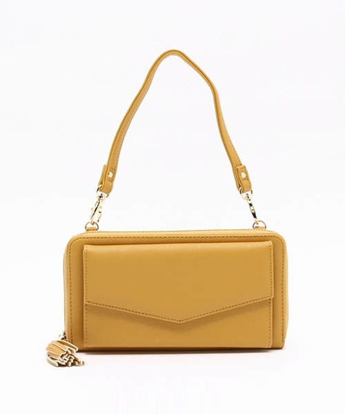 Discoat Parisien(ディスコートパリシアン)の「フラップポケットお財布ショルダー(ショルダーバッグ・レディース・ブラック/レッド/ガンメタ/マスタード/ピンク/ゴールド・フリ-)」の3枚目の写真