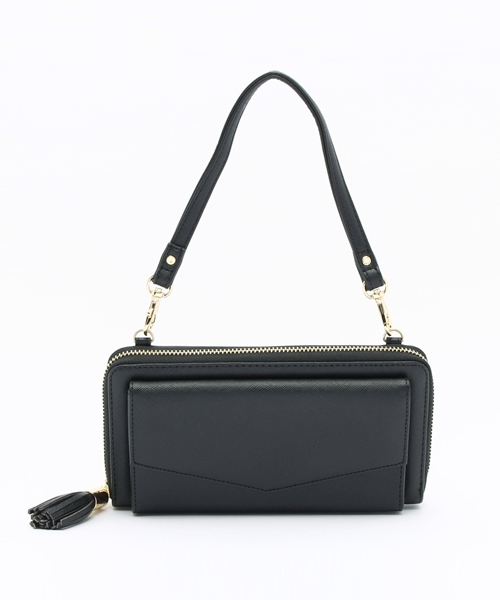 Discoat Parisien(ディスコートパリシアン)の「フラップポケットお財布ショルダー(ショルダーバッグ・レディース・ブラック/レッド/ガンメタ/マスタード/ピンク/ゴールド・フリ-)」の2枚目の写真