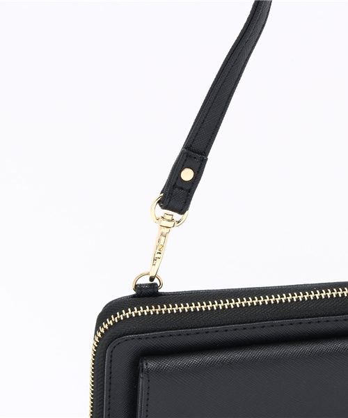 Discoat Parisien(ディスコートパリシアン)の「フラップポケットお財布ショルダー(ショルダーバッグ・レディース・ブラック/レッド/ガンメタ/マスタード/ピンク/ゴールド・フリ-)」の9枚目の写真