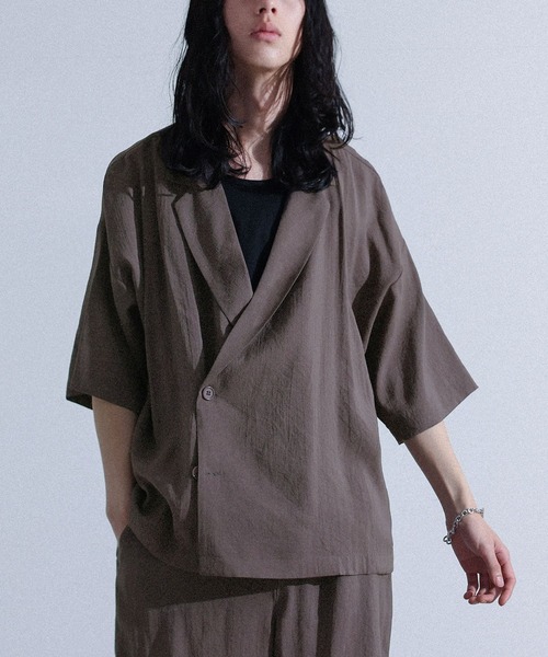MDR(エムディアール)の「ダブルブレストシャツ&ストレートパンツ【セットアップ 2点セット】(セットアップ・メンズ・ネイビー/ブラウン/ブラック・M/L)」の15枚目の写真