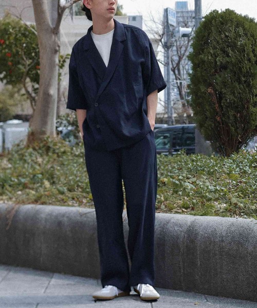 MDR(エムディアール)の「ダブルブレストシャツ&ストレートパンツ【セットアップ 2点セット】(セットアップ・メンズ・ネイビー/ブラウン/ブラック・M/L)」の17枚目の写真