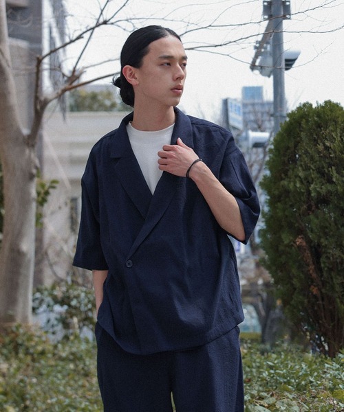 MDR(エムディアール)の「ダブルブレストシャツ&ストレートパンツ【セットアップ 2点セット】(セットアップ・メンズ・ネイビー/ブラウン/ブラック・M/L)」の21枚目の写真