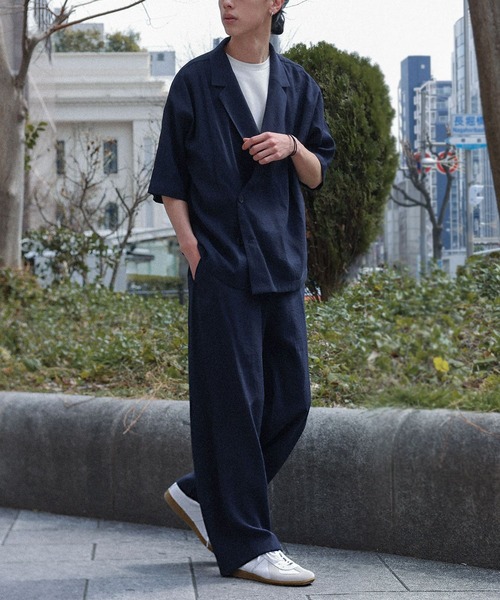 MDR(エムディアール)の「ダブルブレストシャツ&ストレートパンツ【セットアップ 2点セット】(セットアップ・メンズ・ネイビー/ブラウン/ブラック・M/L)」の19枚目の写真