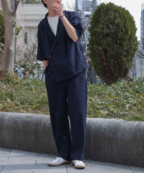 MDR(エムディアール)の「ダブルブレストシャツ&ストレートパンツ【セットアップ 2点セット】(セットアップ・メンズ・ネイビー/ブラウン/ブラック・M/L)」の18枚目の写真