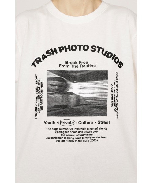 SLY(スライ)の「PHOTO LOGO 2SIZE T/SH フォト ロゴ 2サイズ Tシャツ 半袖 夏服(Tシャツ/カットソー・レディース・オレンジ/ホワイト/ブラック/杢グレー・1/2)」の14枚目の写真
