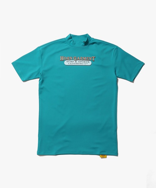 HORN GARMENT（ホーンガーメント）の「HORN GARMENT/ホーンガーメント Republis Mock Neck Tee モック半袖Tシャツ（Tシャツ/カットソー・メンズ・ブラウン/ターコイズブルー/ホワイト・46/50）」の14枚目の写真