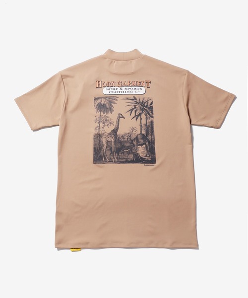 HORN GARMENT（ホーンガーメント）の「HORN GARMENT/ホーンガーメント Republis Mock Neck Tee モック半袖Tシャツ（Tシャツ/カットソー・メンズ・ブラウン/ターコイズブルー/ホワイト・46/50）」の10枚目の写真