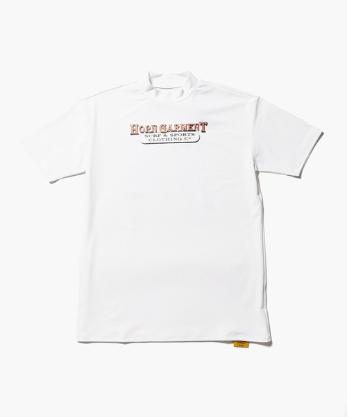 HORN GARMENT（ホーンガーメント）の「HORN GARMENT/ホーンガーメント Republis Mock Neck Tee モック半袖Tシャツ（Tシャツ/カットソー・メンズ・ブラウン/ターコイズブルー/ホワイト・46/50）」の4枚目の写真