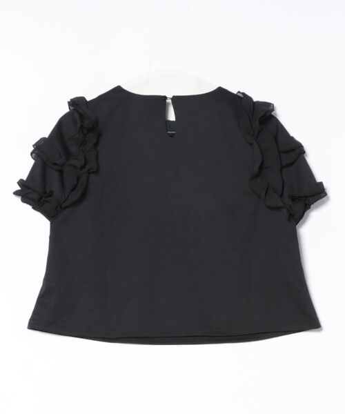 TOCCA フリル袖 黒 トップス M♡ 袖フリル半袖トップス（Tシャツ/カットソー）｜coca（coca