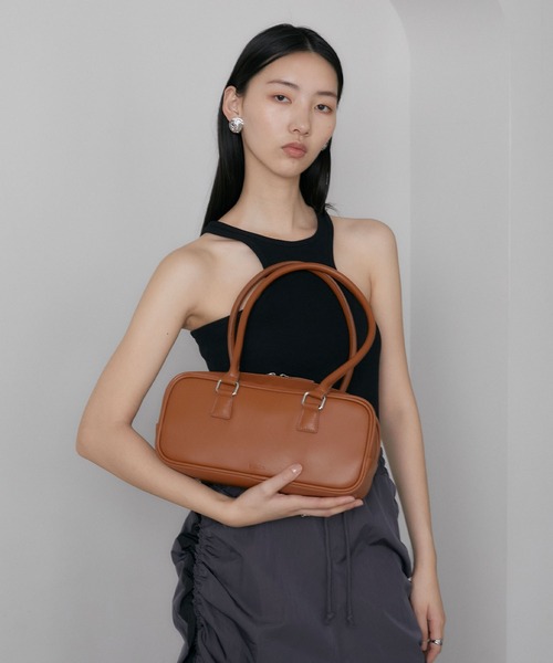 somlu.（ソンムル）の「【somlu.】横長ロングハンドルボストンバッグ（ボストンバッグ・レディース・キャメル/ブラック・FREE）」の22枚目の写真