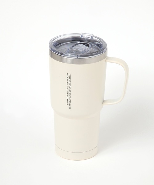 LAKOLE（ラコレ）の「【保温保冷】フタ&ハンドル付きタンブラー323162（水筒・レディース・チャコール/アイボリー/グリーン/ブルー/イエロー/オレンジ・FREE）」の14枚目の写真