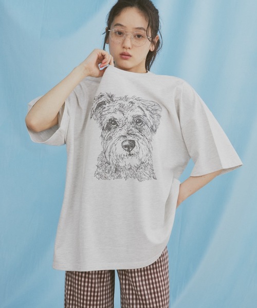 MERLOT（メルロー）の「【新色・新柄追加】ヴィンテージライクアニマルプリントT（Tシャツ/カットソー・レディース・グレー系その他/ホワイト系その他/グレー/ホワイト/ベージュ・FREE）」の19枚目の写真