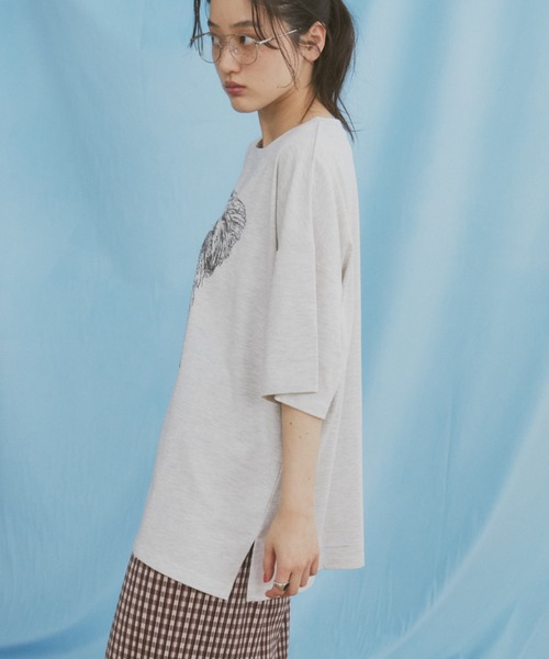 MERLOT（メルロー）の「【新色・新柄追加】ヴィンテージライクアニマルプリントT（Tシャツ/カットソー・レディース・グレー系その他/ホワイト系その他/グレー/ホワイト/ベージュ・FREE）」の20枚目の写真