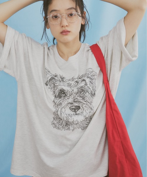 MERLOT（メルロー）の「【新色・新柄追加】ヴィンテージライクアニマルプリントT（Tシャツ/カットソー・レディース・グレー系その他/ホワイト系その他/グレー/ホワイト/ベージュ・FREE）」の18枚目の写真