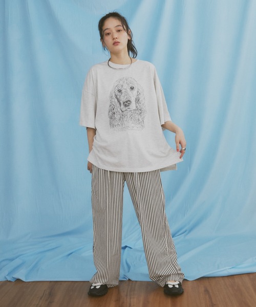 MERLOT（メルロー）の「【新色・新柄追加】ヴィンテージライクアニマルプリントT（Tシャツ/カットソー・レディース・グレー系その他/ホワイト系その他/グレー/ホワイト/ベージュ・FREE）」の7枚目の写真