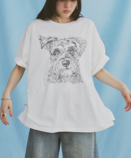 MERLOT（メルロー）の「【新色・新柄追加】ヴィンテージライクアニマルプリントT（Tシャツ/カットソー・レディース・グレー系その他/ホワイト系その他/グレー/ホワイト/ベージュ・FREE）」の13枚目の写真