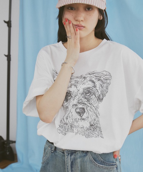 MERLOT（メルロー）の「【新色・新柄追加】ヴィンテージライクアニマルプリントT（Tシャツ/カットソー・レディース・グレー系その他/ホワイト系その他/グレー/ホワイト/ベージュ・FREE）」の12枚目の写真