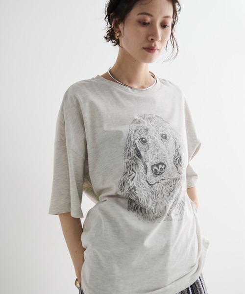 MERLOT(メルロー)の「【新色・新柄追加】ヴィンテージライクアニマルプリントT(Tシャツ/カットソー・レディース・グレー系その他/ホワイト系その他/グレー/ホワイト/ベージュ・FREE)」の22枚目の写真