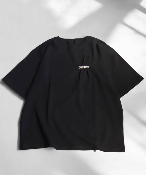 タックデザイン刺繍ロゴTシャツ（Tシャツ/カットソー）｜antiqua