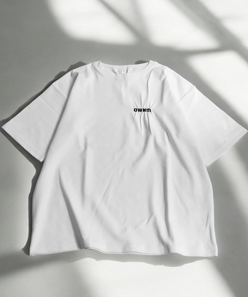 タックデザイン刺繍ロゴTシャツ（Tシャツ/カットソー）｜antiqua