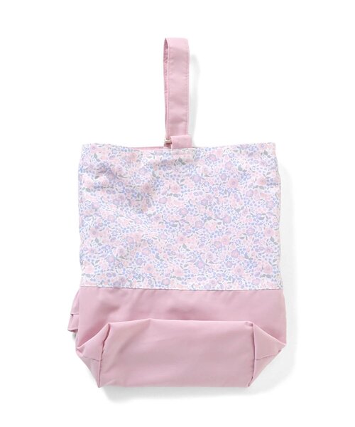 Ampersand(アンパサンド)の「デザインシューズバッグ(エコバッグ/サブバッグ・キッズ・ベージュ/ピンク・FREE)」の4枚目の写真