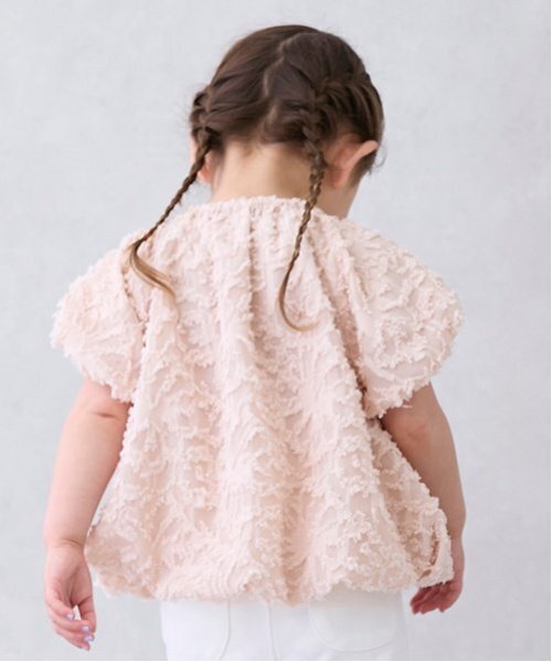 petit main(プティマイン)の「【リンク】ジャガードバルーンブラウス(キッズ)(シャツ/ブラウス・キッズ・ライトグリーン/ピンク/アイボリー・120cm/100cm/90cm/80cm/110cm/130cm)」の5枚目の写真