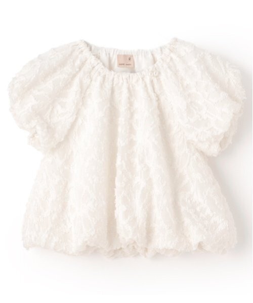 petit main(プティマイン)の「【リンク】ジャガードバルーンブラウス(キッズ)(シャツ/ブラウス・キッズ・ライトグリーン/ピンク/アイボリー・120cm/100cm/90cm/80cm/110cm/130cm)」の10枚目の写真