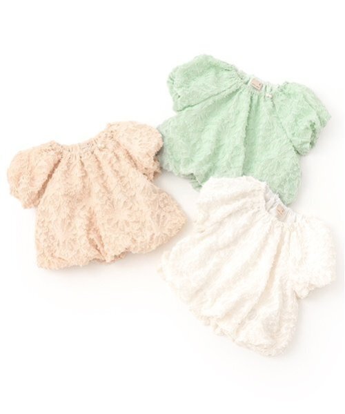 petit main(プティマイン)の「【リンク】ジャガードバルーンブラウス(キッズ)(シャツ/ブラウス・キッズ・ライトグリーン/ピンク/アイボリー・120cm/100cm/90cm/80cm/110cm/130cm)」の17枚目の写真