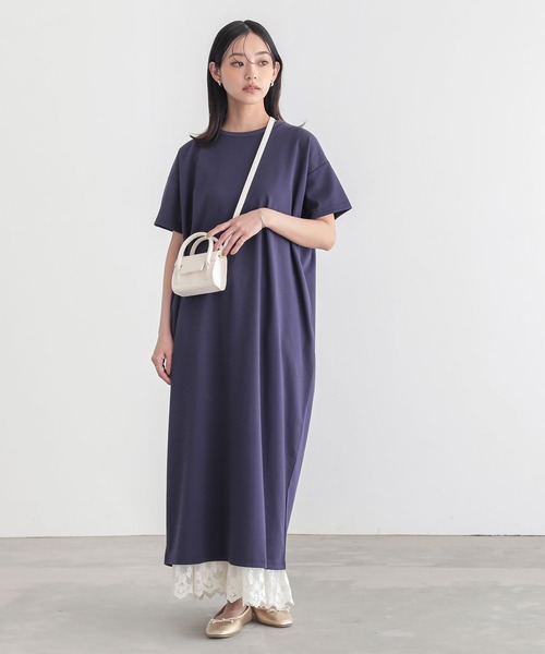 n'OrLABEL（ノアールレーベル）の「【機能素材】『カットソーコクーンワンピース』（ワンピース・レディース・テラコッタ/ネイビー/ブラック・1/2）」の8枚目の写真
