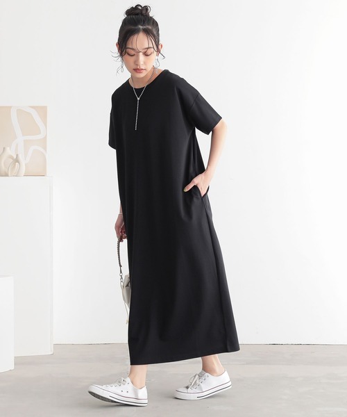 n'OrLABEL（ノアールレーベル）の「【機能素材】『カットソーコクーンワンピース』（ワンピース・レディース・テラコッタ/ネイビー/ブラック・1/2）」の18枚目の写真