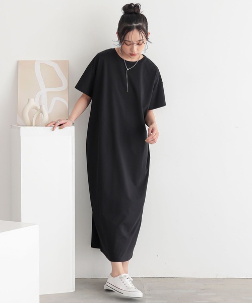 n'OrLABEL（ノアールレーベル）の「【機能素材】『カットソーコクーンワンピース』（ワンピース・レディース・テラコッタ/ネイビー/ブラック・1/2）」の19枚目の写真
