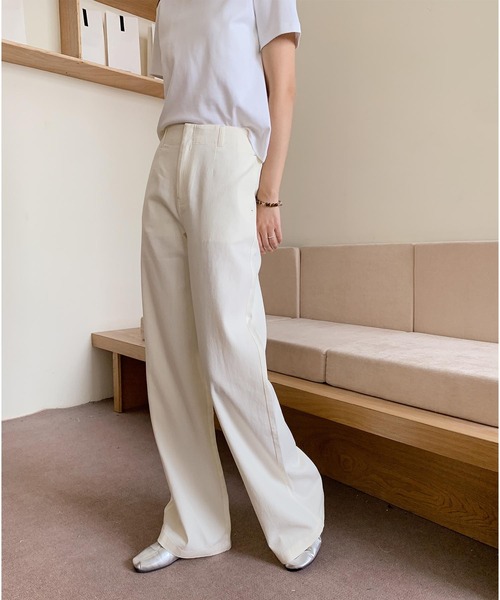 DECADE CLASSIC(ディケイド クラシック)の「美しいシルエットワイドパンツ(チノパンツ・レディース・ネイビー/ベージュ/ホワイト・MEDIUM/SMALL/LARGE)」の7枚目の写真