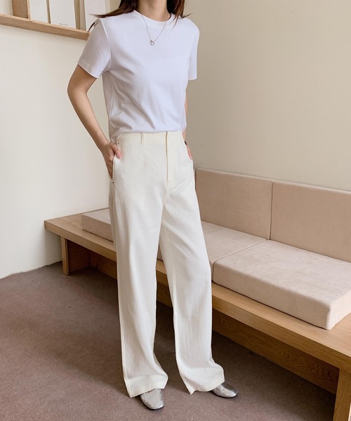 DECADE CLASSIC(ディケイド クラシック)の「美しいシルエットワイドパンツ(チノパンツ・レディース・ネイビー/ベージュ/ホワイト・MEDIUM/SMALL/LARGE)」の8枚目の写真