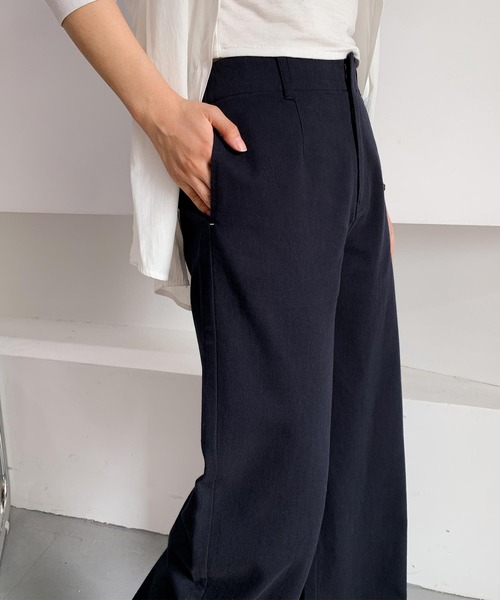 DECADE CLASSIC(ディケイド クラシック)の「美しいシルエットワイドパンツ(チノパンツ・レディース・ネイビー/ベージュ/ホワイト・MEDIUM/SMALL/LARGE)」の19枚目の写真