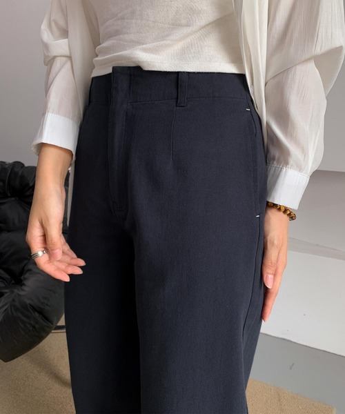 DECADE CLASSIC(ディケイド クラシック)の「美しいシルエットワイドパンツ(チノパンツ・レディース・ネイビー/ベージュ/ホワイト・MEDIUM/SMALL/LARGE)」の20枚目の写真