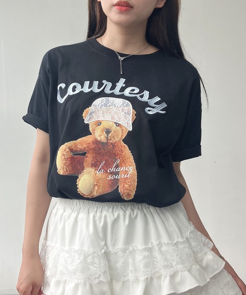 セール】○おめかしベアビッグTシャツ（Tシャツ/カットソー）｜AS