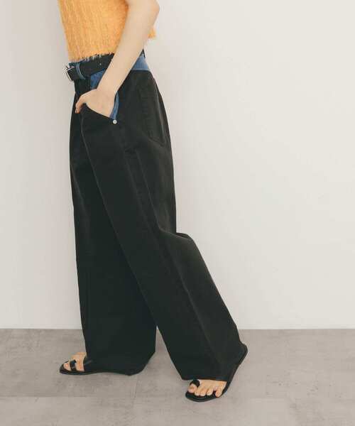 セール】『2サイズ展開』バイカラーコクーンパンツ（その他