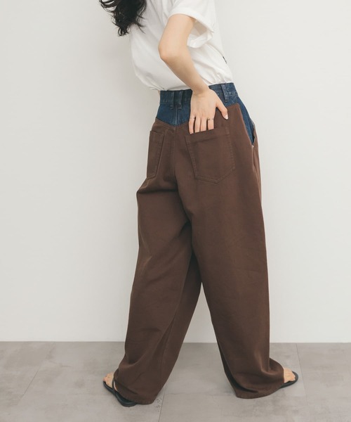 KBF（ケイビーエフ）の「『2サイズ展開』バイカラーコクーンパンツ（その他パンツ・レディース・ブラウン系その他/ブラック系その他・38/36）」の21枚目の写真