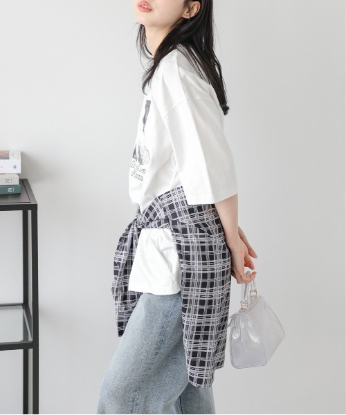 La-gemme(ラジェム)の「フォトプリント ロゴTシャツ(Tシャツ/カットソー・レディース・グレー/ホワイト/ブラック・フリー)」の7枚目の写真