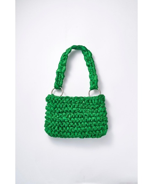 美品　Knuth Marf　クヌーフマーフ　ハンドバッグ　サテンフリル satin knitting bag（ハンドバッグ）｜Knuth Marf
