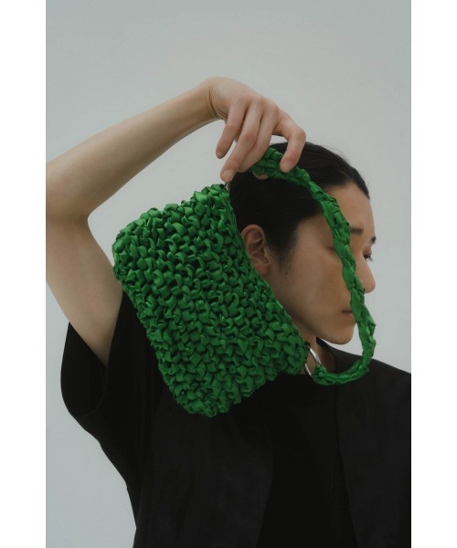 美品　Knuth Marf　クヌーフマーフ　ハンドバッグ　サテンフリル 美品Knuth Marfクヌーフマーフハンドバッグサテンフリル
