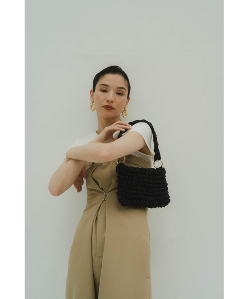 美品　Knuth Marf　クヌーフマーフ　ハンドバッグ　サテンフリル 美品Knuth Marfクヌーフマーフハンドバッグサテンフリル