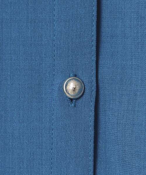 ITS'DEMO（イッツデモ）の「【清涼感／手洗い可】麻調前開きブラウス（シャツ/ブラウス・レディース・ベビーピンク/ブルーグリーン/アイボリー/ネイビー・00）」の19枚目の写真