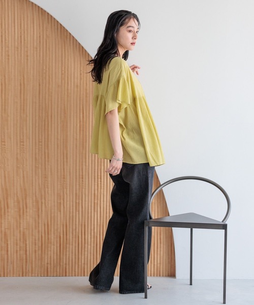 LOWRYS FARM(ローリーズファーム)の「ヨウリュウチュニックSS 495288(シャツ/ブラウス・レディース・グリーン系その他/アイボリー/ブラック・FREE)」の11枚目の写真