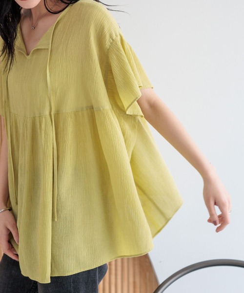 LOWRYS FARM(ローリーズファーム)の「ヨウリュウチュニックSS 495288(シャツ/ブラウス・レディース・グリーン系その他/アイボリー/ブラック・FREE)」の15枚目の写真