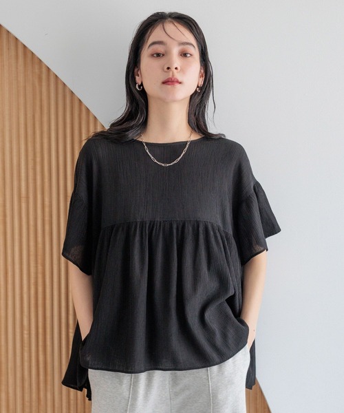 LOWRYS FARM(ローリーズファーム)の「ヨウリュウチュニックSS 495288(シャツ/ブラウス・レディース・グリーン系その他/アイボリー/ブラック・FREE)」の18枚目の写真